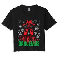 Merry Dancemas Ballet Dancer Teacher Christmas Women's Crop Top Tee