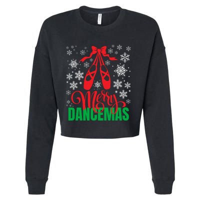 Merry Dancemas Ballet Dancer Teacher Christmas Cropped Pullover Crew