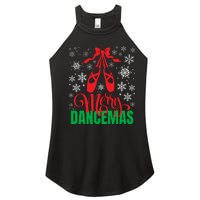 Merry Dancemas Ballet Dancer Teacher Christmas Women's Perfect Tri Rocker Tank