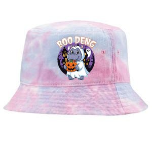 Moo Deng Baby Hippo Boo Deng Long For Halloween Moo Deng Tie-Dyed Bucket Hat