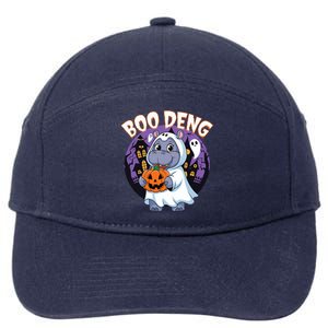 Moo Deng Baby Hippo Boo Deng Long For Halloween Moo Deng 7-Panel Snapback Hat