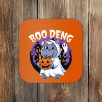 Moo Deng Baby Hippo Boo Deng Long For Halloween Moo Deng Coaster