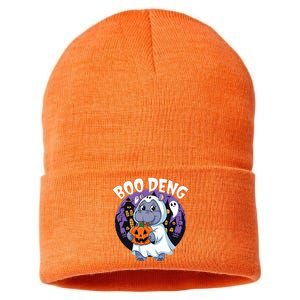 Moo Deng Baby Hippo Boo Deng Long For Halloween Moo Deng Sustainable Knit Beanie