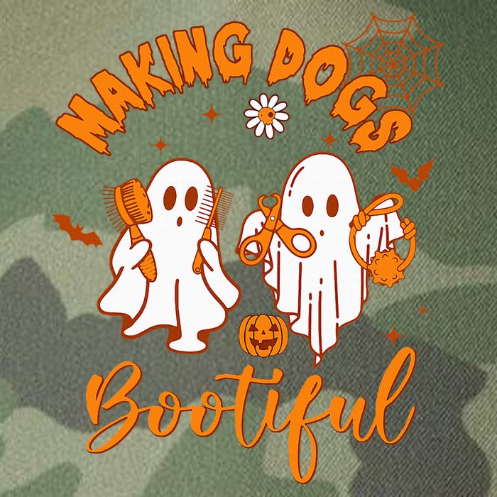 Making Dogs Bootiful Funny Halloween Dog Grooming Groomer Legacy Tie Dye Trucker Hat