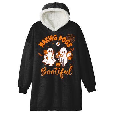 Making Dogs Bootiful Funny Halloween Dog Grooming Groomer Hooded Wearable Blanket