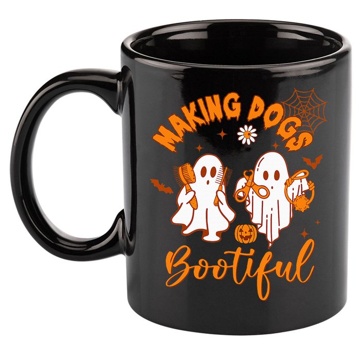 Making Dogs Bootiful Funny Halloween Dog Grooming Groomer 11oz C Handle Ceramic Mug