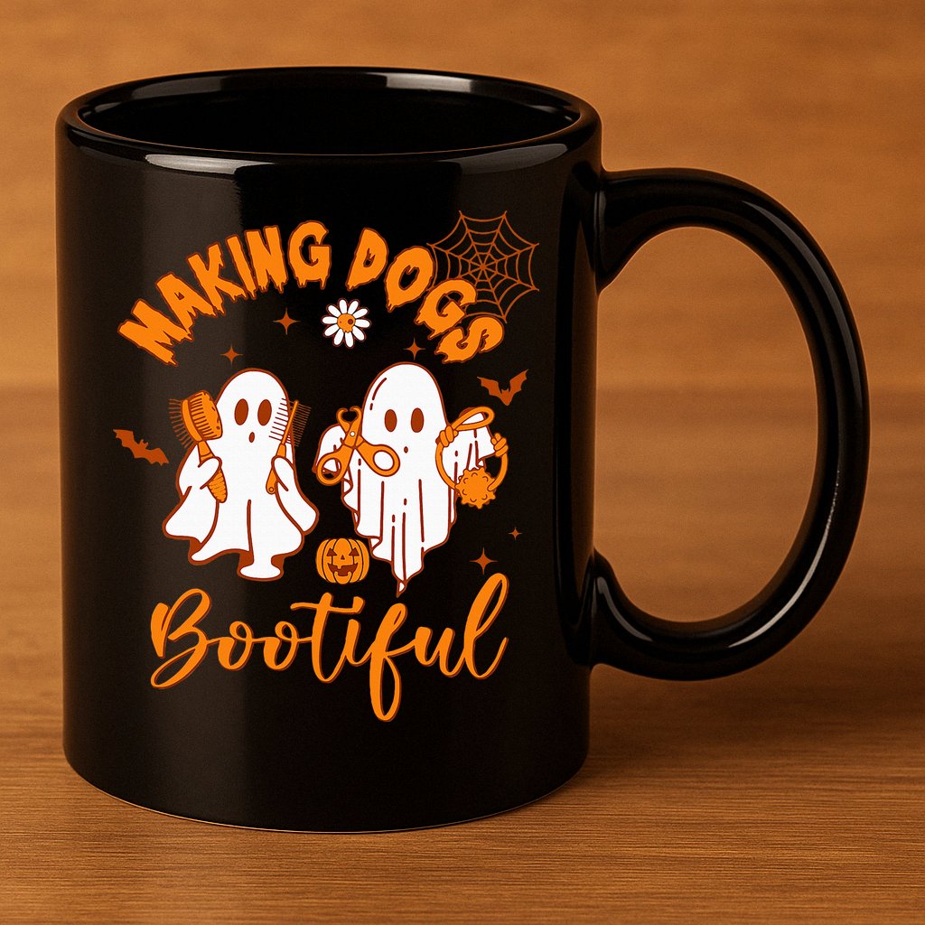 Making Dogs Bootiful Funny Halloween Dog Grooming Groomer 11oz C Handle Ceramic Mug