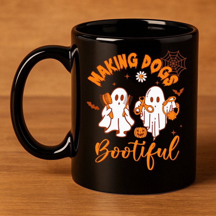 Making Dogs Bootiful Funny Halloween Dog Grooming Groomer 11oz C Handle Ceramic Mug