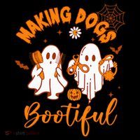Making Dogs Bootiful Funny Halloween Dog Grooming Groomer Drawstring Bag
