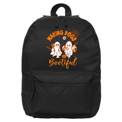 Making Dogs Bootiful Funny Halloween Dog Grooming Groomer 16 in Basic Backpack