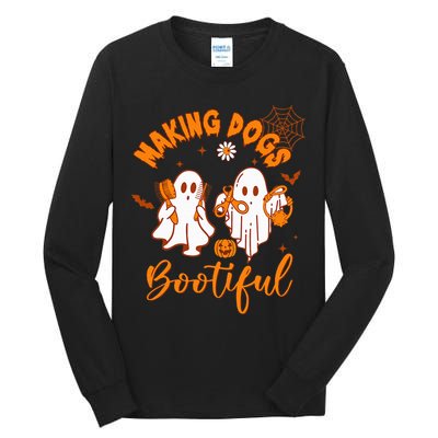 Making Dogs Bootiful Funny Halloween Dog Grooming Groomer Tall Long Sleeve T-Shirt