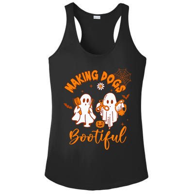 Making Dogs Bootiful Funny Halloween Dog Grooming Groomer Ladies PosiCharge Competitor Racerback Tank