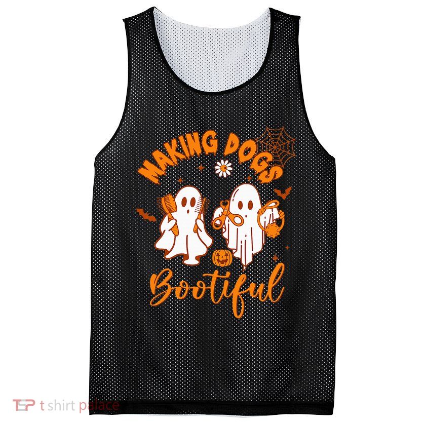 Making Dogs Bootiful Funny Halloween Dog Grooming Groomer Mesh Reversible Basketball Jersey Tank