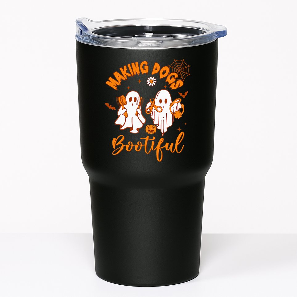 Making Dogs Bootiful Funny Halloween Dog Grooming Groomer Tumbler