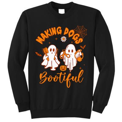 Making Dogs Bootiful Funny Halloween Dog Grooming Groomer Tall Sweatshirt