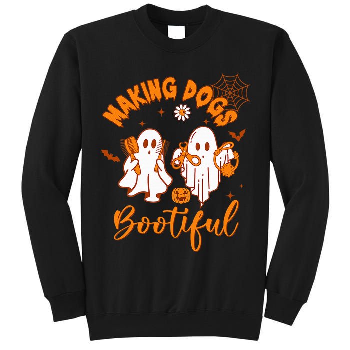 Making Dogs Bootiful Funny Halloween Dog Grooming Groomer Tall Sweatshirt