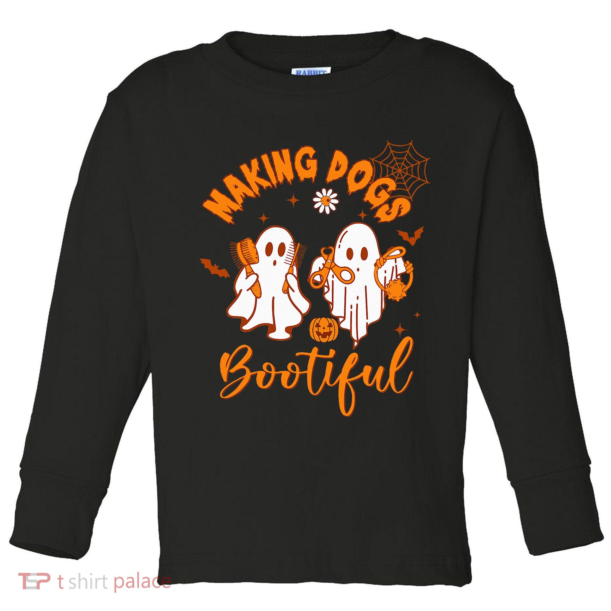 Making Dogs Bootiful Funny Halloween Dog Grooming Groomer Toddler Long Sleeve Shirt