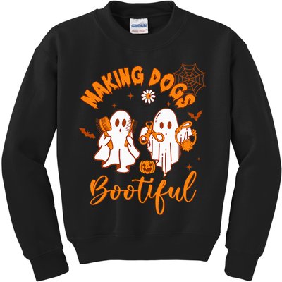 Making Dogs Bootiful Funny Halloween Dog Grooming Groomer Kids Sweatshirt