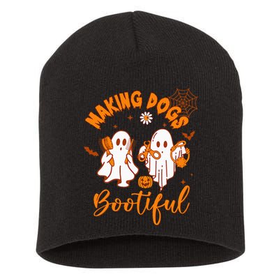 Making Dogs Bootiful Funny Halloween Dog Grooming Groomer Short Acrylic Beanie