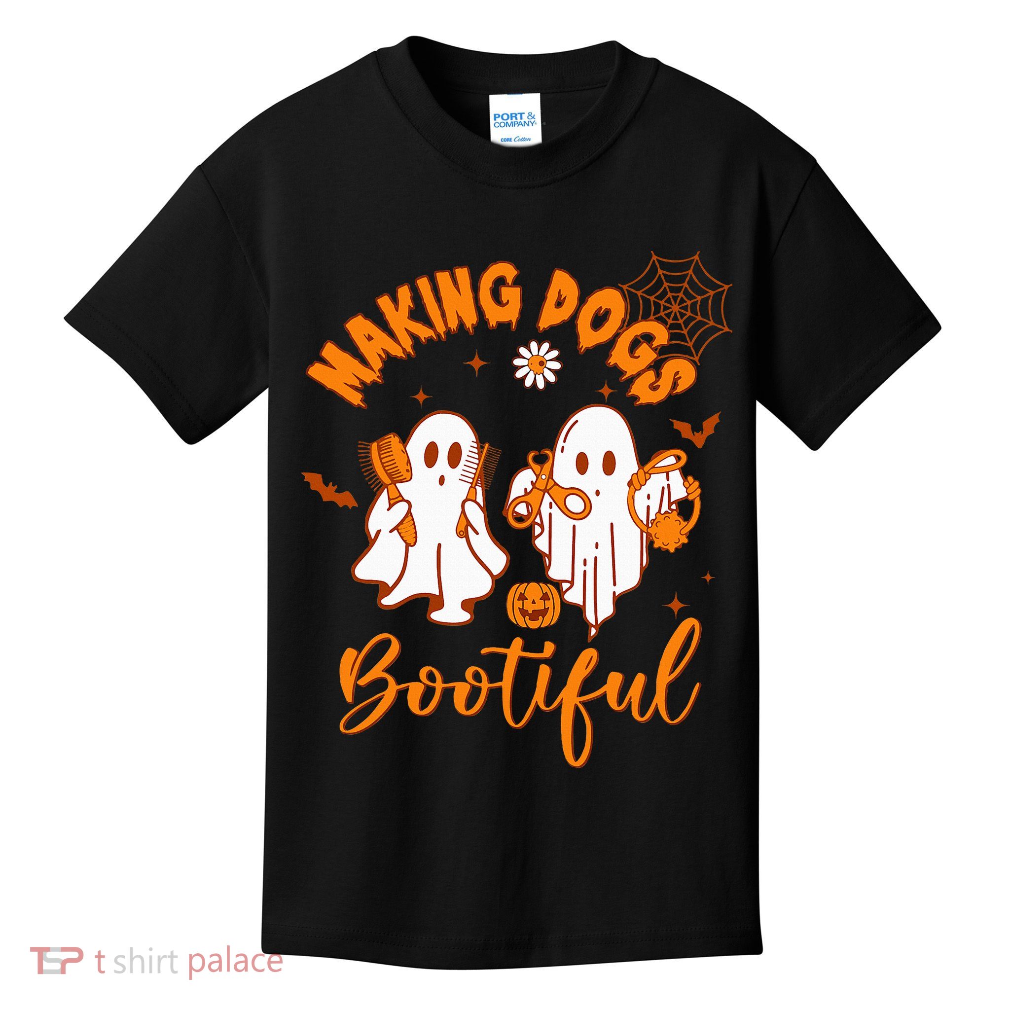 Making Dogs Bootiful Funny Halloween Dog Grooming Groomer Kids T-Shirt