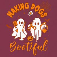Making Dogs Bootiful Funny Halloween Dog Grooming Groomer 16oz Travel Tumbler