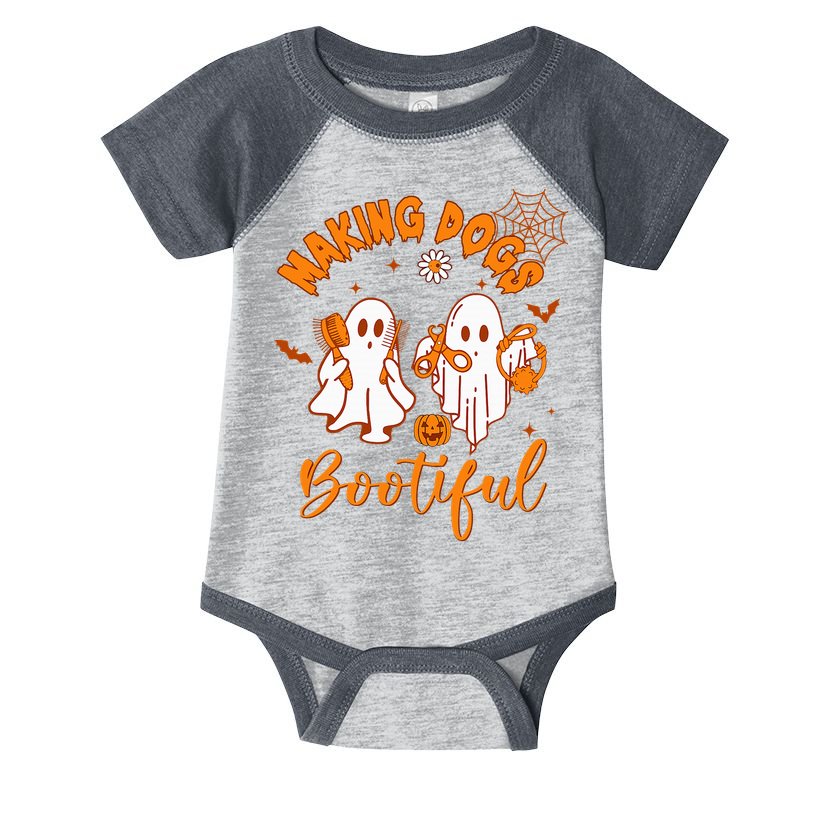 Making Dogs Bootiful Funny Halloween Dog Grooming Groomer Infant Baby Jersey Bodysuit
