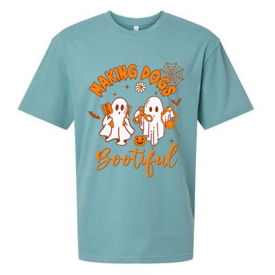Making Dogs Bootiful Funny Halloween Dog Grooming Groomer Sueded Cloud Jersey T-Shirt