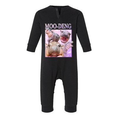 Moo Deng Baby Hippo Infant Fleece One Piece