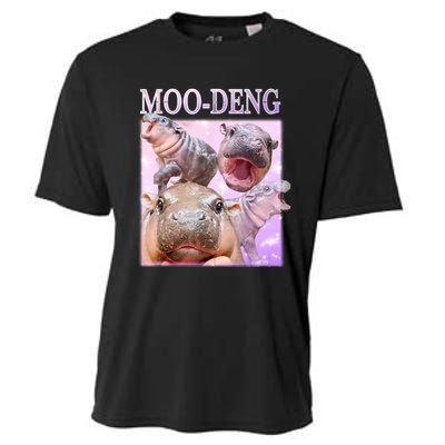 Moo Deng Baby Hippo Cooling Performance Crew T-Shirt