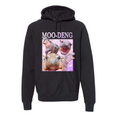 Moo Deng Baby Hippo Premium Hoodie