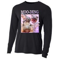 Moo Deng Baby Hippo Cooling Performance Long Sleeve Crew