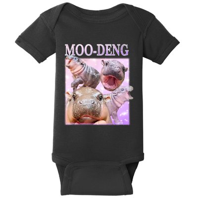 Moo Deng Baby Hippo Baby Bodysuit