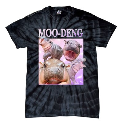 Moo Deng Baby Hippo Tie-Dye T-Shirt