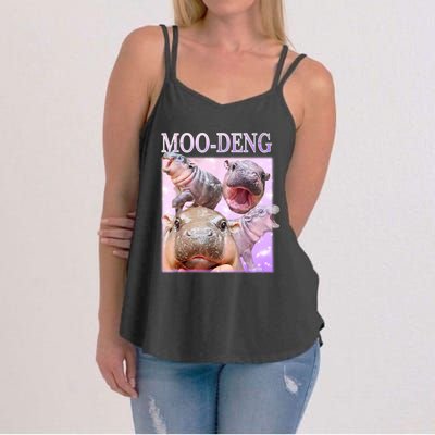 Moo Deng Baby Hippo Women's Strappy Tank