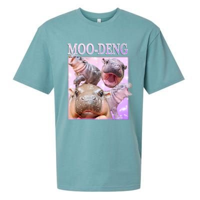 Moo Deng Baby Hippo Sueded Cloud Jersey T-Shirt