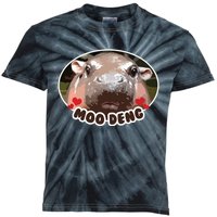 Moo Deng Bouncy Pig In Thai Picture The Cute Baby Hippo Kids Tie-Dye T-Shirt