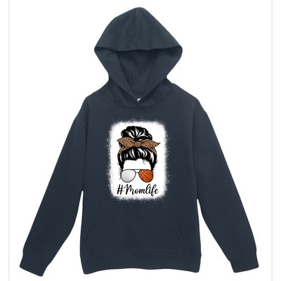 Mother's Day Basketball And Golf Mom Life Messy Bun Leopard Gift Urban Pullover Hoodie