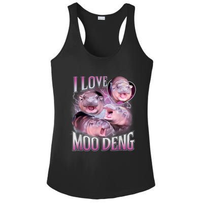 Moo Deng Baby Hippo Ladies PosiCharge Competitor Racerback Tank