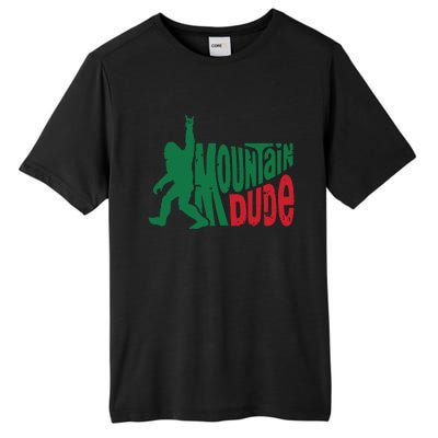 Mountain Dude Bigfoot Sasquatch Hiking Funny Tall Fusion ChromaSoft Performance T-Shirt