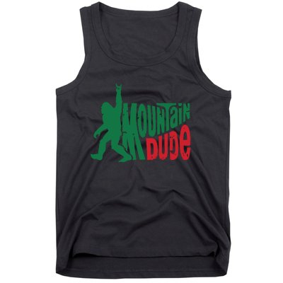 Mountain Dude Bigfoot Sasquatch Hiking Funny Tank Top