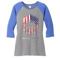 Motocross Dirt Bike Apparel Cute Gift Dirt Bike Motocross Great Gift Women's Tri-Blend 3/4-Sleeve Raglan Shirt