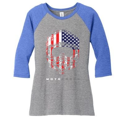 Motocross Dirt Bike Apparel Cute Gift Dirt Bike Motocross Great Gift Women's Tri-Blend 3/4-Sleeve Raglan Shirt