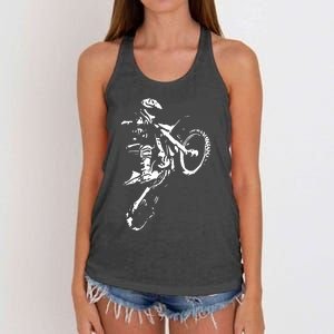 Motocross Dirt Bike Women's Knotted Racerback Tank