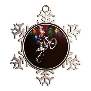 Motocross Dirt Bike Metallic Star Ornament