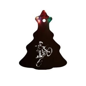 Motocross Dirt Bike Ceramic Tree Ornament