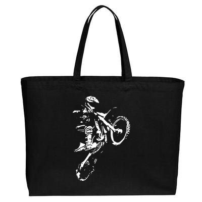 Motocross Dirt Bike Cotton Canvas Jumbo Tote