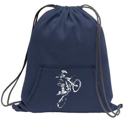 Motocross Dirt Bike Sweatshirt Cinch Pack Bag