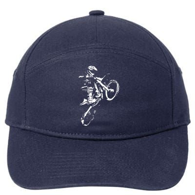 Motocross Dirt Bike 7-Panel Snapback Hat