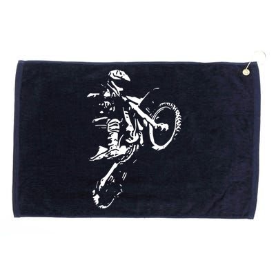 Motocross Dirt Bike Grommeted Golf Towel