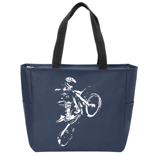 Motocross Dirt Bike Zip Tote Bag